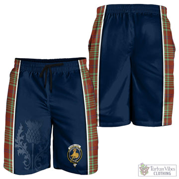 MacGillivray Hunting Ancient Tartan Men's Shorts with Family Crest and Scottish Thistle Vibes Sport Style