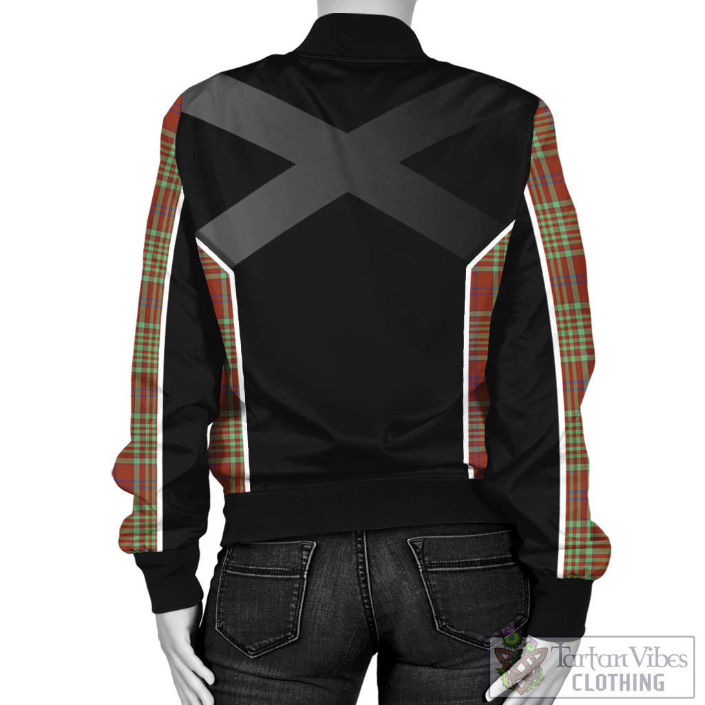 Tartan Vibes Clothing MacGillivray Hunting Ancient Tartan Bomber Jacket with Family Crest and Scottish Thistle Vibes Sport Style