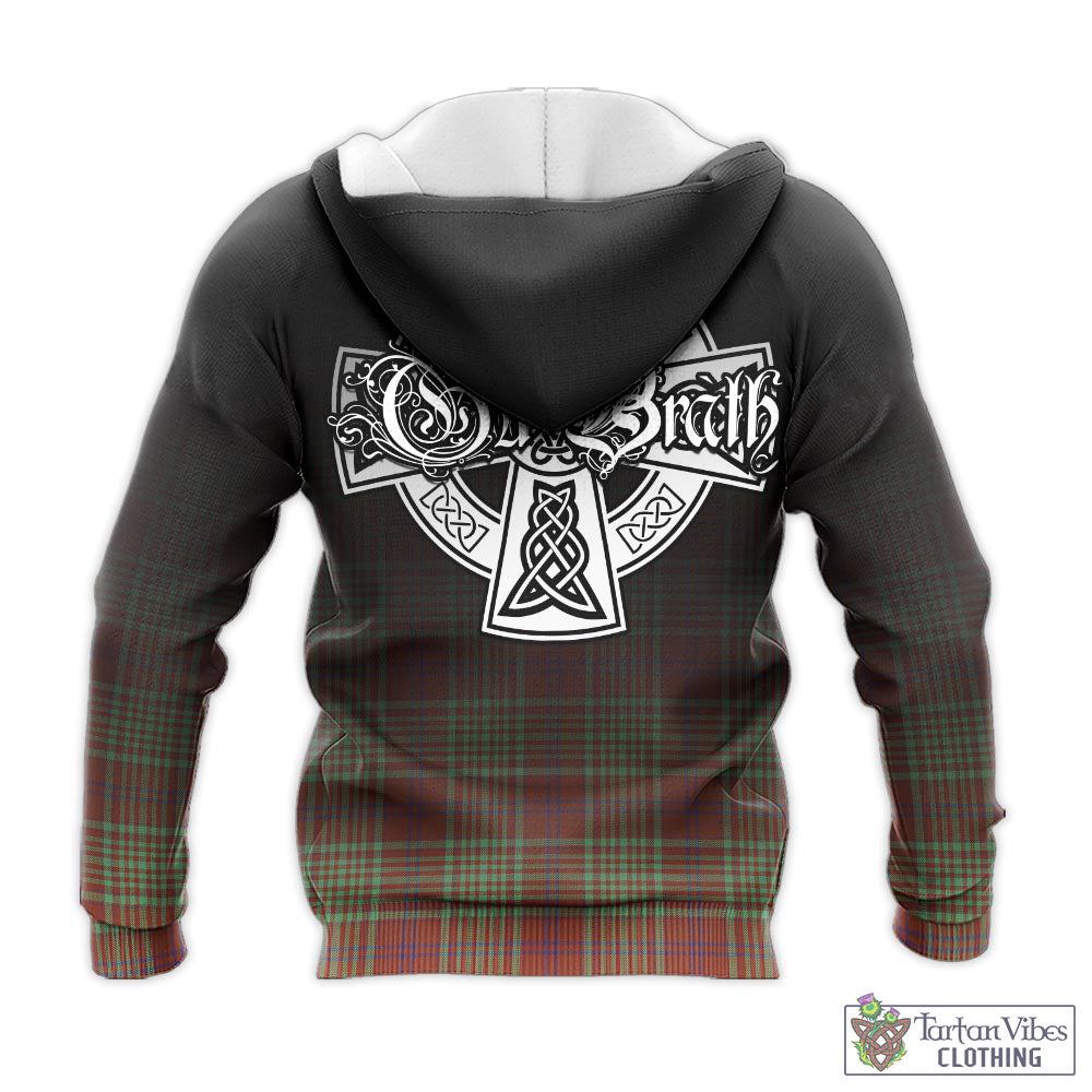 Tartan Vibes Clothing MacGillivray Hunting Ancient Tartan Knitted Hoodie Featuring Alba Gu Brath Family Crest Celtic Inspired