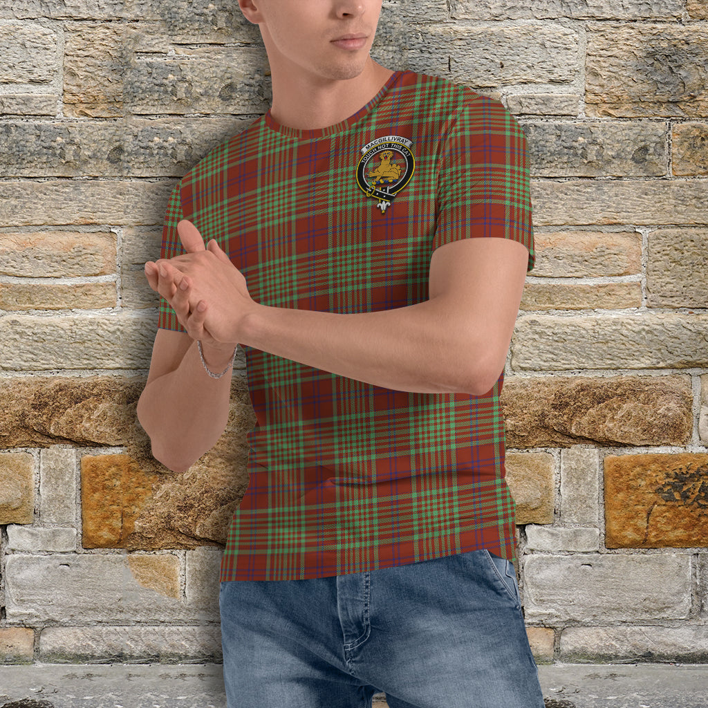 MacGillivray Hunting Ancient Tartan T-Shirt with Family Crest - Tartan Vibes Clothing