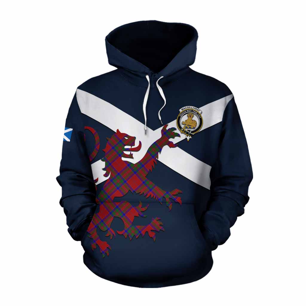 Tartan Vibes Clothing MacGillivray (McGillivray) Tartan Lion Rampant Cotton Hoodie Proudly Display Your Heritage with Alba Gu Brath and Clan Name