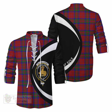 MacGillivray (McGillivray) Tartan Ghillie Kilt Shirt with Family Crest Circle Style