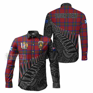 MacGillivray (McGillivray) Crest Tartan Long Sleeve Button Shirt with New Zealand Silver Fern Half Style