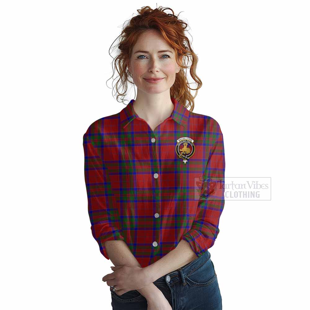 Tartan Vibes Clothing MacGillivray (McGillivray) Tartan Women's Casual Shirt with Family Crest DNA In Me Style