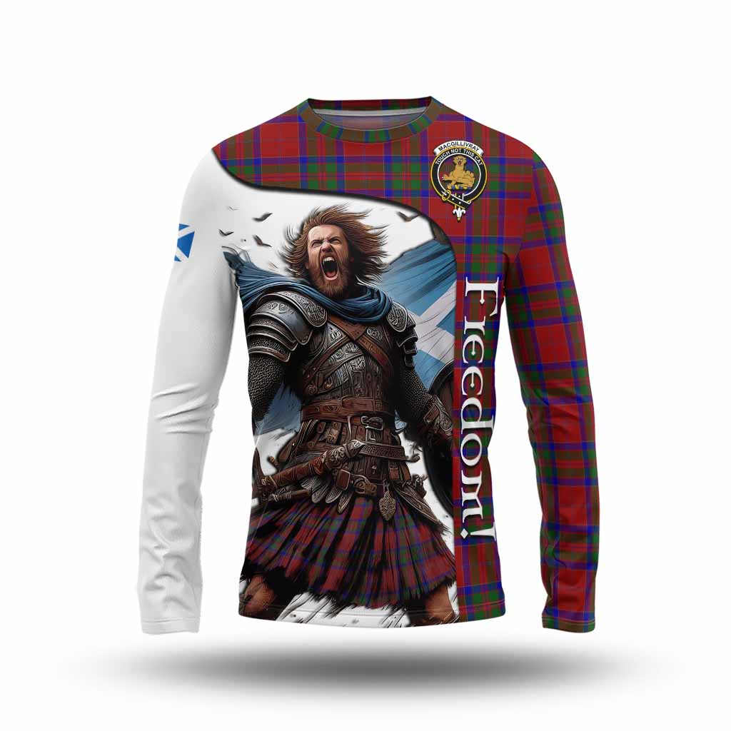 Tartan Vibes Clothing MacGillivray (McGillivray) Crest Tartan Long Sleeve T-Shirt Inspired by the Freedom of Scottish Warrior