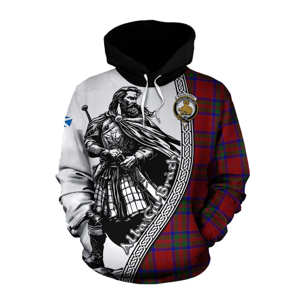 Tartan Vibes Clothing MacGillivray (McGillivray) Tartan Clan Crest Cotton Hoodie with Highlander Warrior Celtic Style