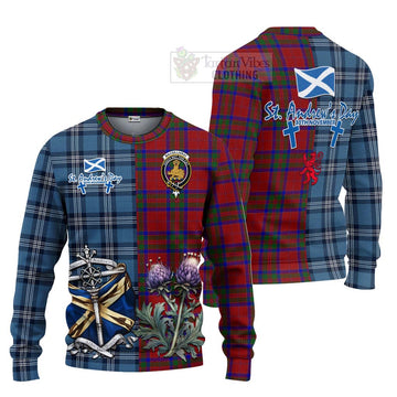 MacGillivray (McGillivray) Tartan Knitted Sweater Happy St. Andrew's Day Half Tartan Style