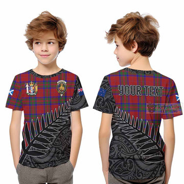 MacGillivray (McGillivray) Crest Tartan Kid T-Shirt with New Zealand Silver Fern Half Style