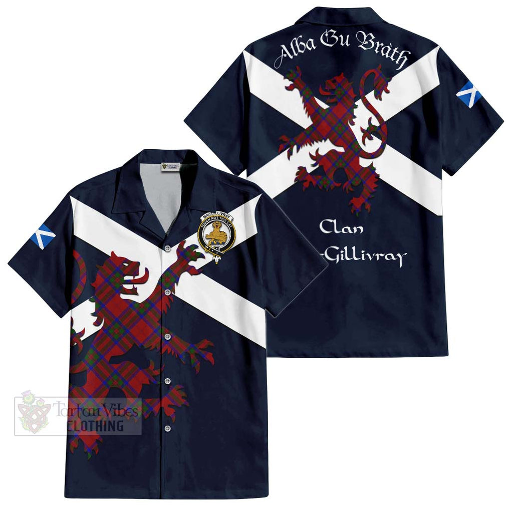 Tartan Vibes Clothing MacGillivray (McGillivray) Tartan Lion Rampant Short Sleeve Button Shirt – Proudly Display Your Heritage with Alba Gu Brath and Clan Name