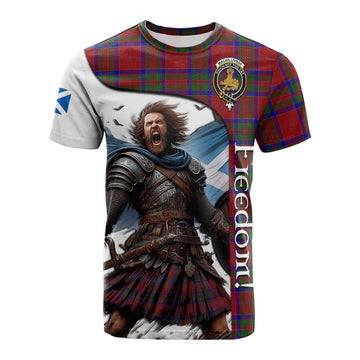 MacGillivray (McGillivray) Crest Tartan Cotton T-shirt Inspired by the Freedom of Scottish Warrior