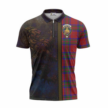 MacGillivray (McGillivray) Tartan Family Crest Zipper Polo Shirt Alba Gu Brath Be Brave Lion Ancient Style Unisex - Tartan Vibes Clothing