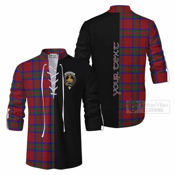 MacGillivray (McGillivray) Tartan Ghillie Kilt Shirt with Family Crest and Half Of Me Style