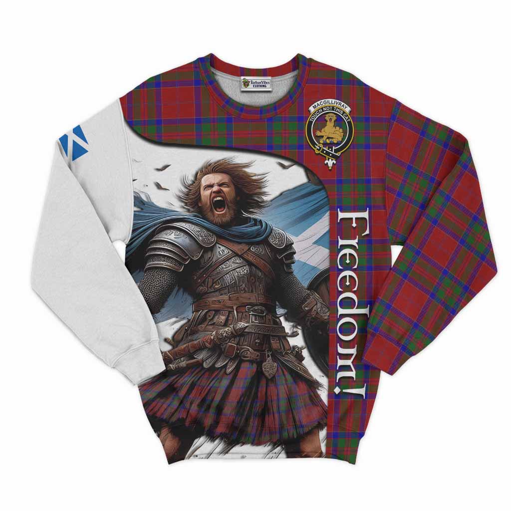 Tartan Vibes Clothing MacGillivray (McGillivray) Crest Tartan Sweatshirt Inspired by the Freedom of Scottish Warrior