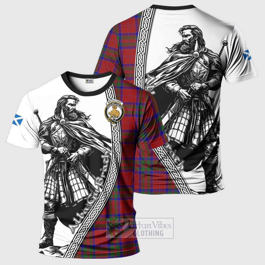 Tartan Vibes Clothing MacGillivray (McGillivray) Tartan Clan Crest T-Shirt with Highlander Warrior Celtic Style