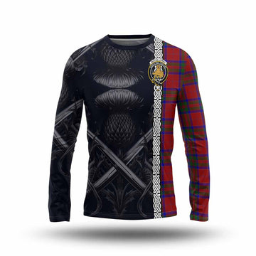 MacGillivray (McGillivray) Tartan Long Sleeve T-Shirt with Family Crest Cross Sword Thistle Celtic Vibes