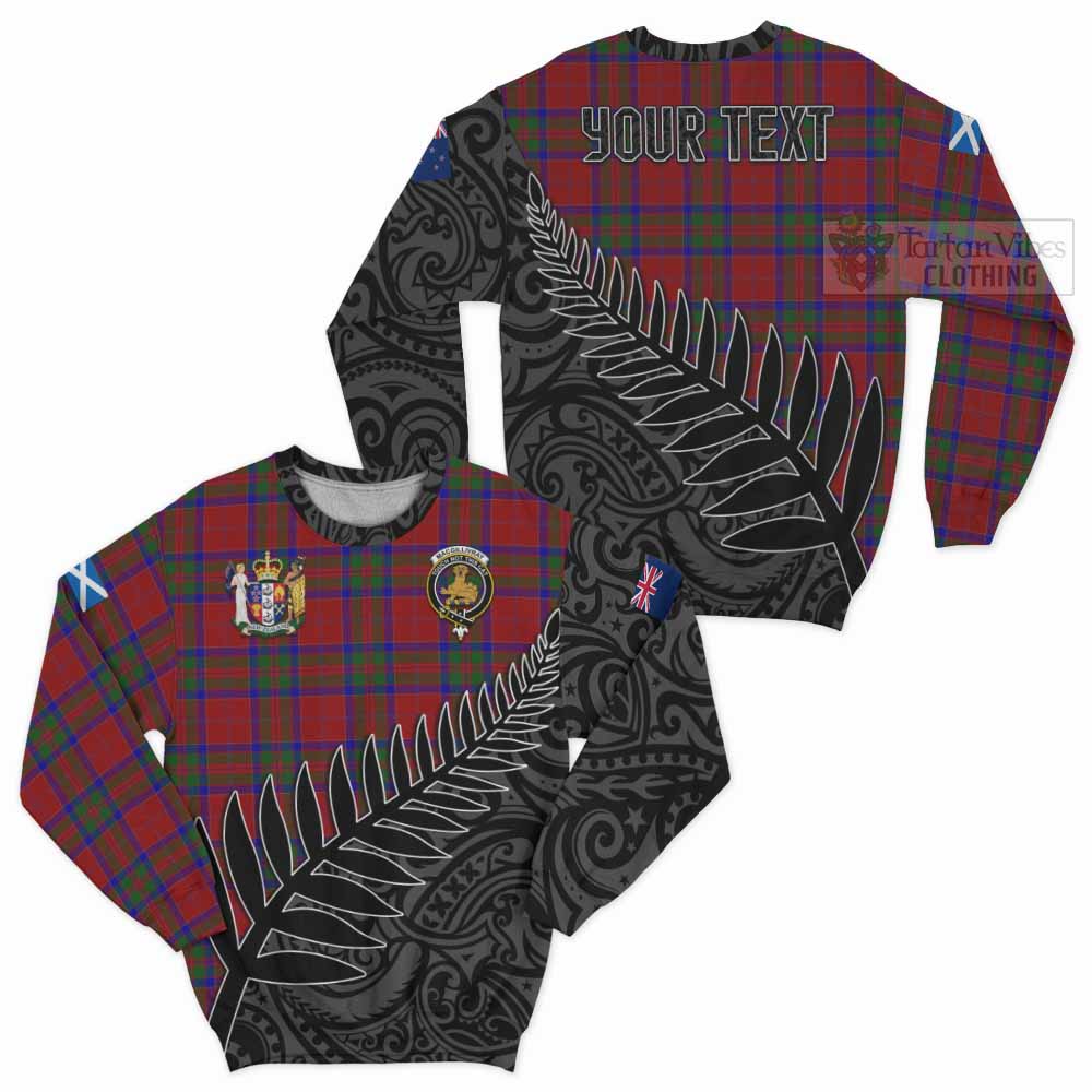 Tartan Vibes Clothing MacGillivray (McGillivray) Crest Tartan Sweatshirt with New Zealand Silver Fern Half Style