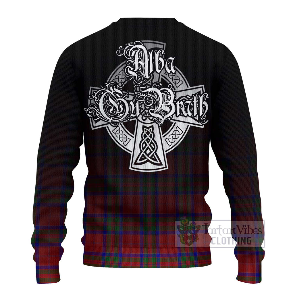 Tartan Vibes Clothing MacGillivray (McGillivray) Tartan Knitted Sweater Featuring Alba Gu Brath Family Crest Celtic Inspired