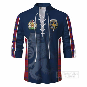 MacGillivray (McGillivray) Tartan Ghillie Kilt Shirt with Family Crest and Lion Rampant Vibes Sport Style