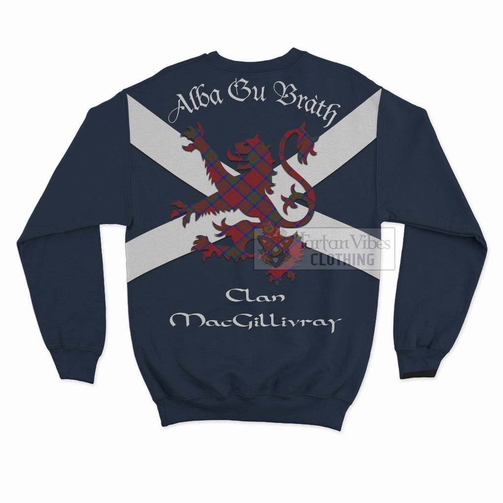 Tartan Vibes Clothing MacGillivray (McGillivray) Tartan Lion Rampant Sweatshirt – Proudly Display Your Heritage with Alba Gu Brath and Clan Name