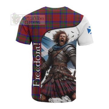 MacGillivray (McGillivray) Crest Tartan Cotton T-shirt Inspired by the Freedom of Scottish Warrior