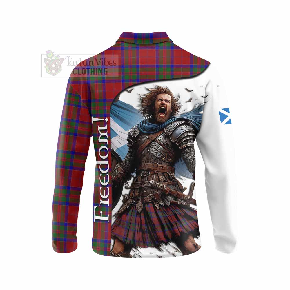 Tartan Vibes Clothing MacGillivray (McGillivray) Crest Tartan Long Sleeve Polo Shirt Inspired by the Freedom of Scottish Warrior