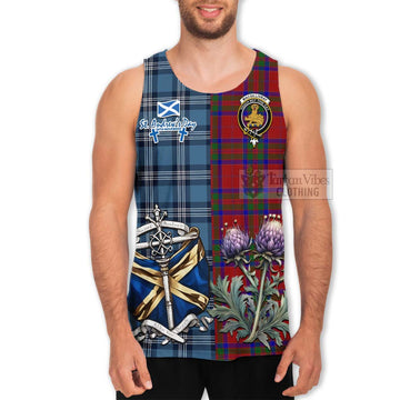 MacGillivray (McGillivray) Tartan Men's Tank Top Happy St. Andrew's Day Half Tartan Style