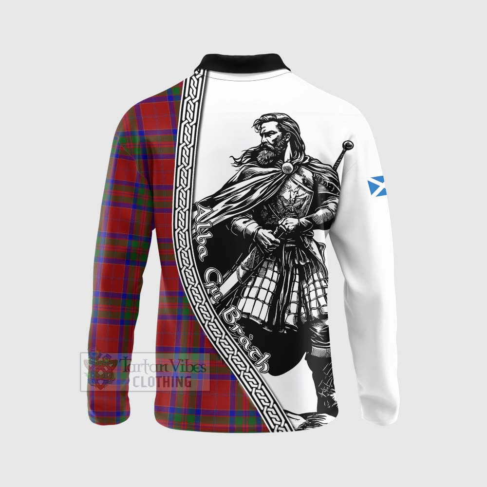 Tartan Vibes Clothing MacGillivray (McGillivray) Tartan Clan Crest Long Sleeve Polo Shirt with Highlander Warrior Celtic Style