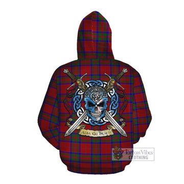 MacGillivray (McGillivray) Tartan Cotton Hoodie with Family Crest Celtic Skull Style