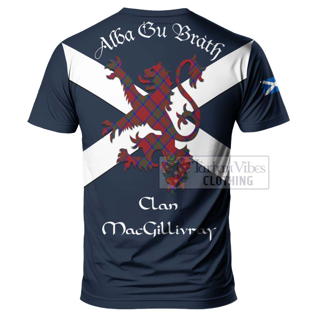 Tartan Vibes Clothing MacGillivray (McGillivray) Tartan Lion Rampant T-Shirt – Proudly Display Your Heritage with Alba Gu Brath and Clan Name