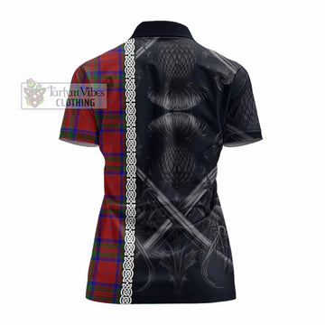 MacGillivray (McGillivray) Tartan Women's Polo Shirt with Family Crest Cross Sword Thistle Celtic Vibes