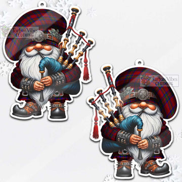 MacGillivray (McGillivray) Tartan Bagpiper Gnome Christmas Ornament