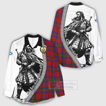 MacGillivray (McGillivray) Tartan Clan Crest Women's Casual Shirt with Highlander Warrior Celtic Style