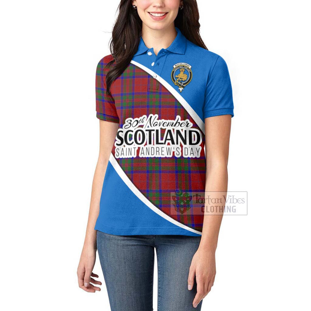 Tartan Vibes Clothing MacGillivray (McGillivray) Family Crest Tartan Women's Polo Shirt Celebrate Saint Andrew's Day in Style