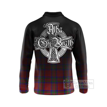 MacGillivray (McGillivray) Tartan Long Sleeve Polo Shirt Featuring Alba Gu Brath Family Crest Celtic Inspired