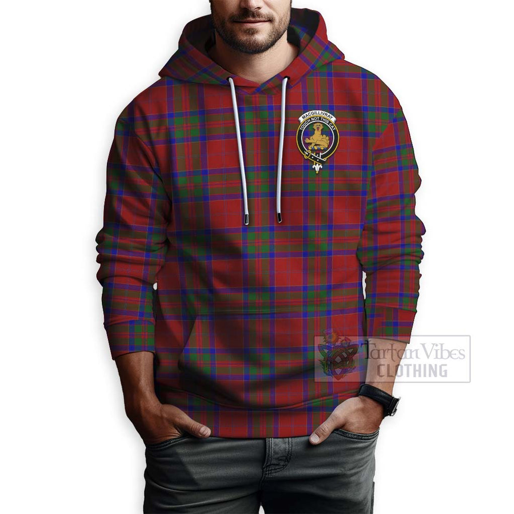 Tartan Vibes Clothing MacGillivray (McGillivray) Tartan Hoodie with Family Crest and Bearded Skull Holding Bottles of Whiskey