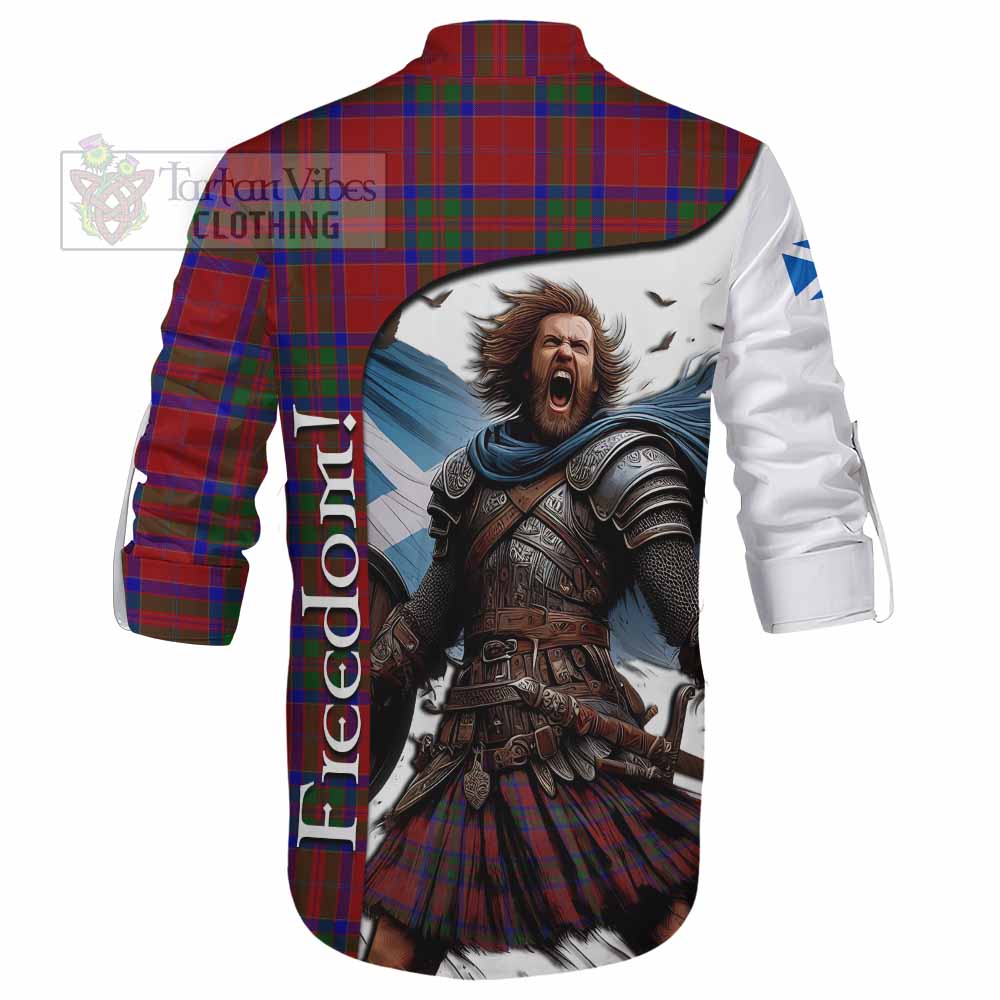 Tartan Vibes Clothing MacGillivray (McGillivray) Crest Tartan Ghillie Kilt Shirt Inspired by the Freedom of Scottish Warrior