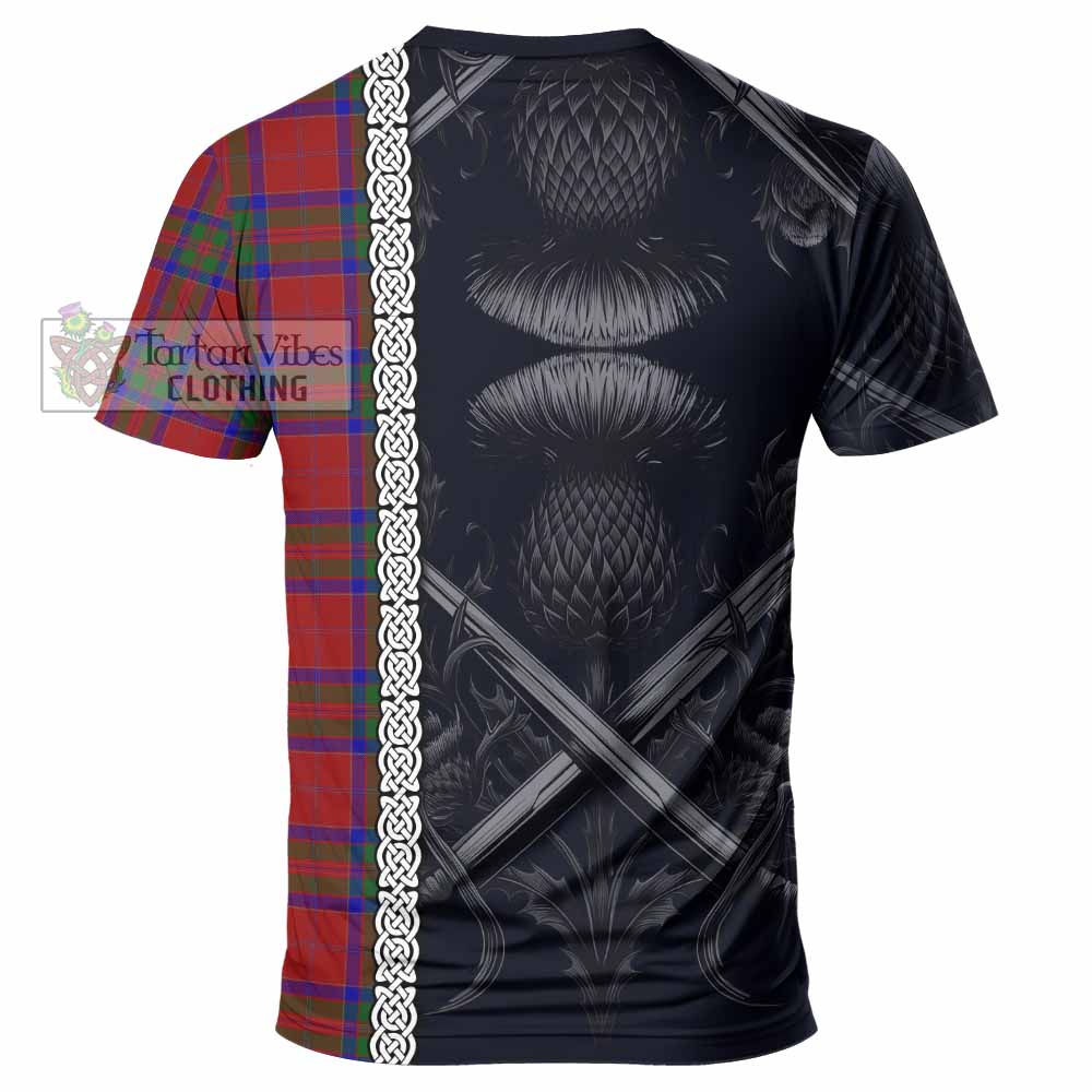 Tartan Vibes Clothing MacGillivray (McGillivray) Tartan T-Shirt with Family Crest Cross Sword Thistle Celtic Vibes