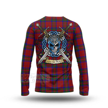 MacGillivray (McGillivray) Tartan Long Sleeve T-Shirt with Family Crest Celtic Skull Style