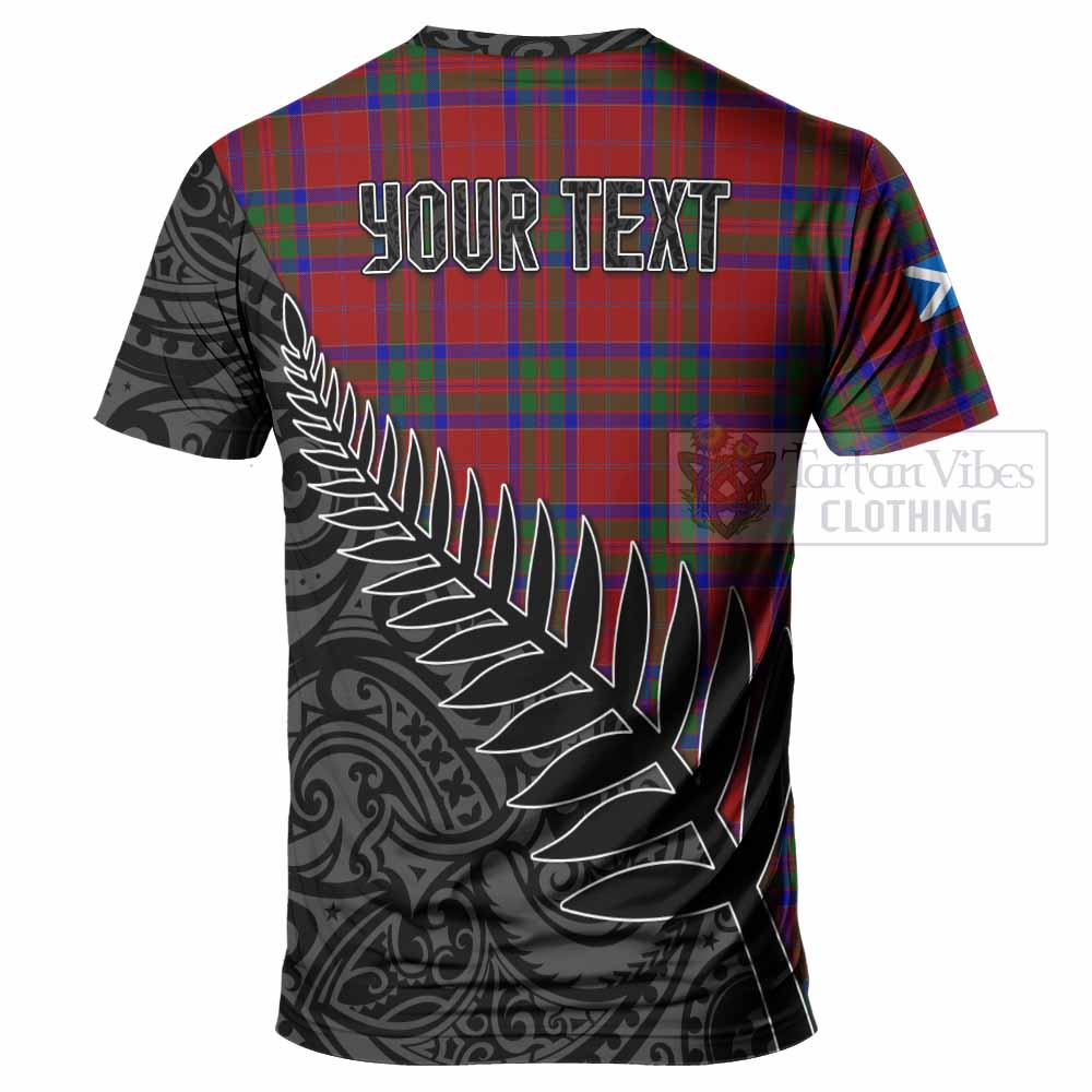 Tartan Vibes Clothing MacGillivray (McGillivray) Crest Tartan T-Shirt with New Zealand Silver Fern Half Style