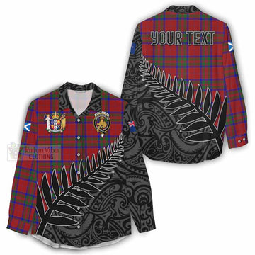 MacGillivray (McGillivray) Crest Tartan Women's Casual Shirt with New Zealand Silver Fern Half Style