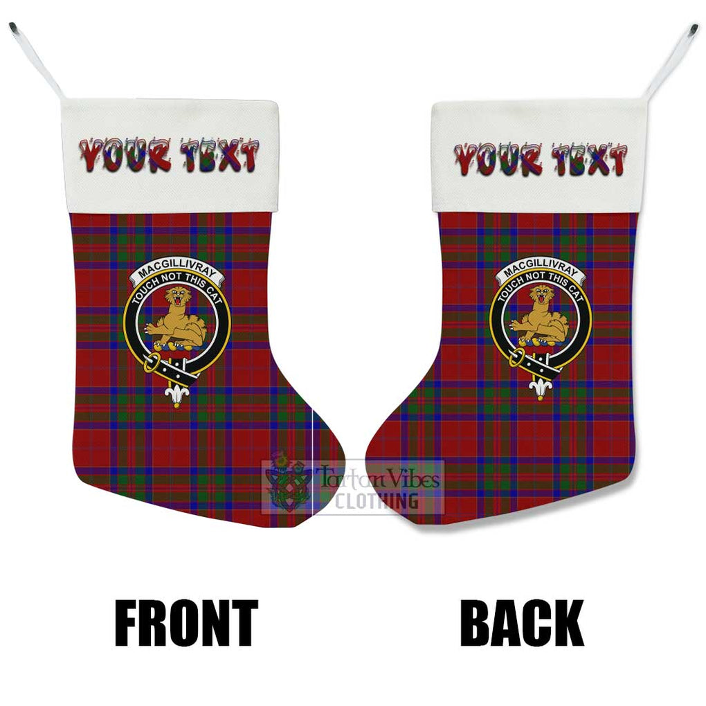 Tartan Vibes Clothing MacGillivray (McGillivray) Tartan Family Crest Christmas Stocking with Personalized Text