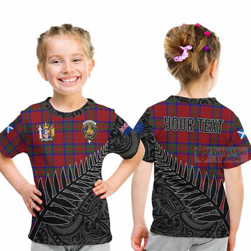 MacGillivray (McGillivray) Crest Tartan Kid T-Shirt with New Zealand Silver Fern Half Style