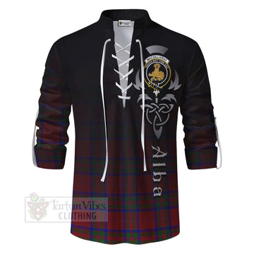 MacGillivray (McGillivray) Tartan Ghillie Kilt Shirt Featuring Alba Gu Brath Family Crest Celtic Inspired