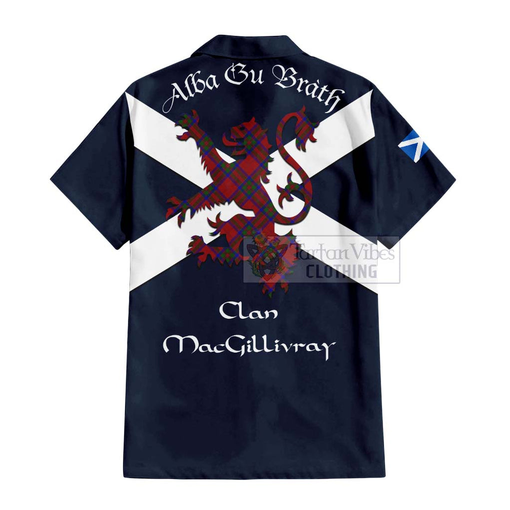 Tartan Vibes Clothing MacGillivray (McGillivray) Tartan Lion Rampant Short Sleeve Button Shirt – Proudly Display Your Heritage with Alba Gu Brath and Clan Name