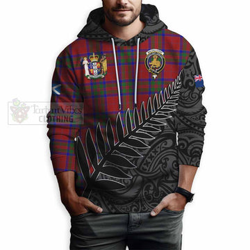 MacGillivray (McGillivray) Crest Tartan Hoodie with New Zealand Silver Fern Half Style