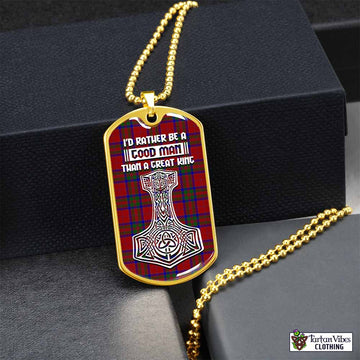 MacGillivray (McGillivray) Tartan Dog Tag Necklace Viking Mjolnir Style