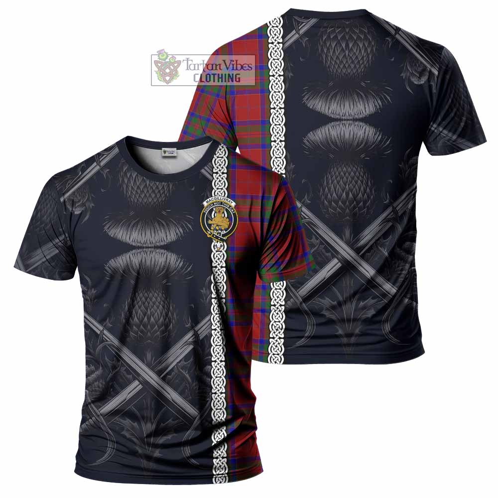 Tartan Vibes Clothing MacGillivray (McGillivray) Tartan T-Shirt with Family Crest Cross Sword Thistle Celtic Vibes