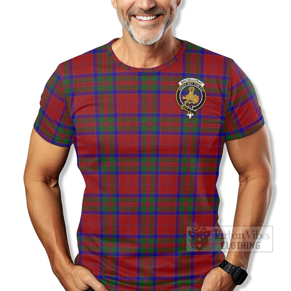 Tartan Vibes Clothing MacGillivray (McGillivray) Tartan T-Shirt with Family Crest Celtic Skull Style