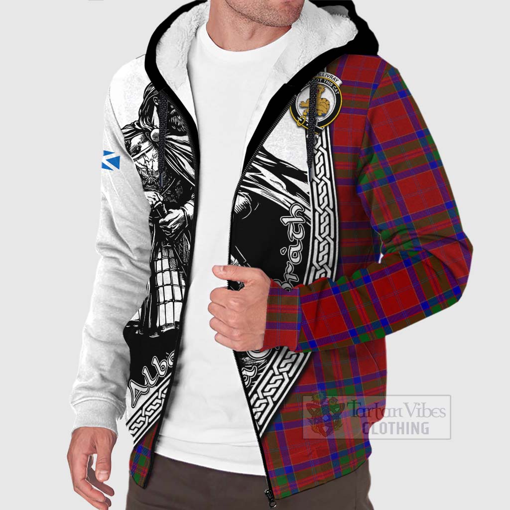 Tartan Vibes Clothing MacGillivray (McGillivray) Tartan Clan Crest Sherpa Hoodie with Highlander Warrior Celtic Style