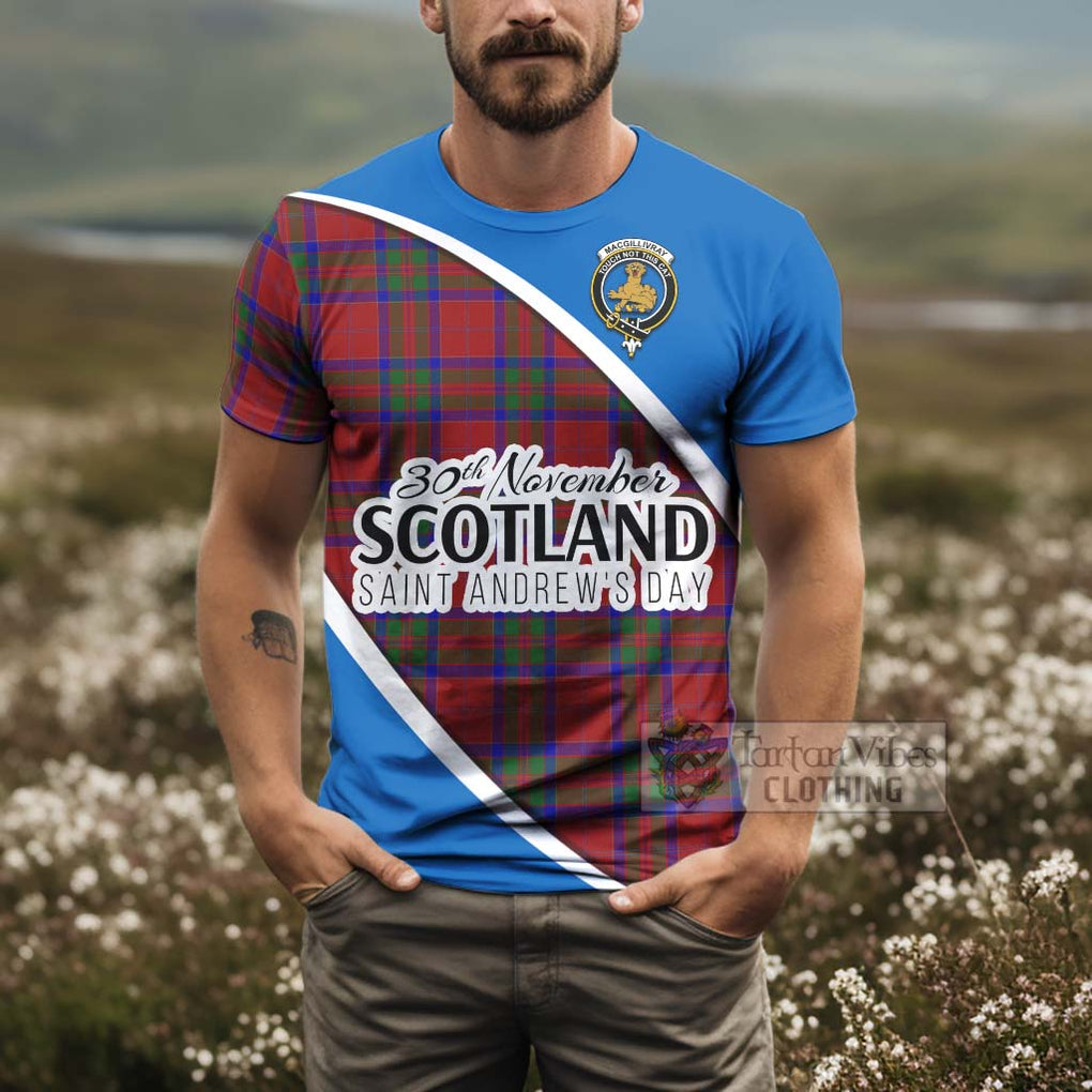 Tartan Vibes Clothing MacGillivray (McGillivray) Family Crest Tartan T-Shirt Celebrate Saint Andrew's Day in Style